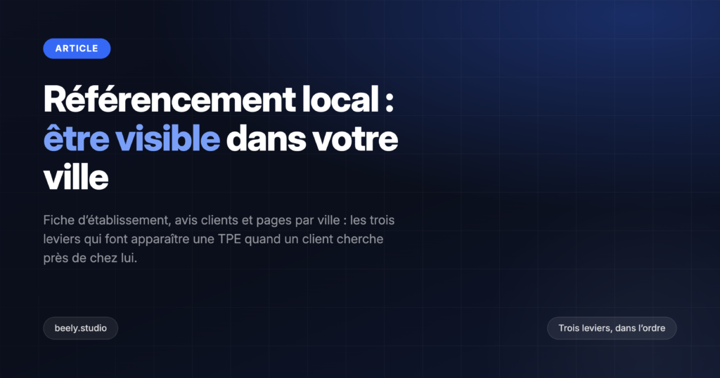 Référencement local : être visible sur Google dans votre ville